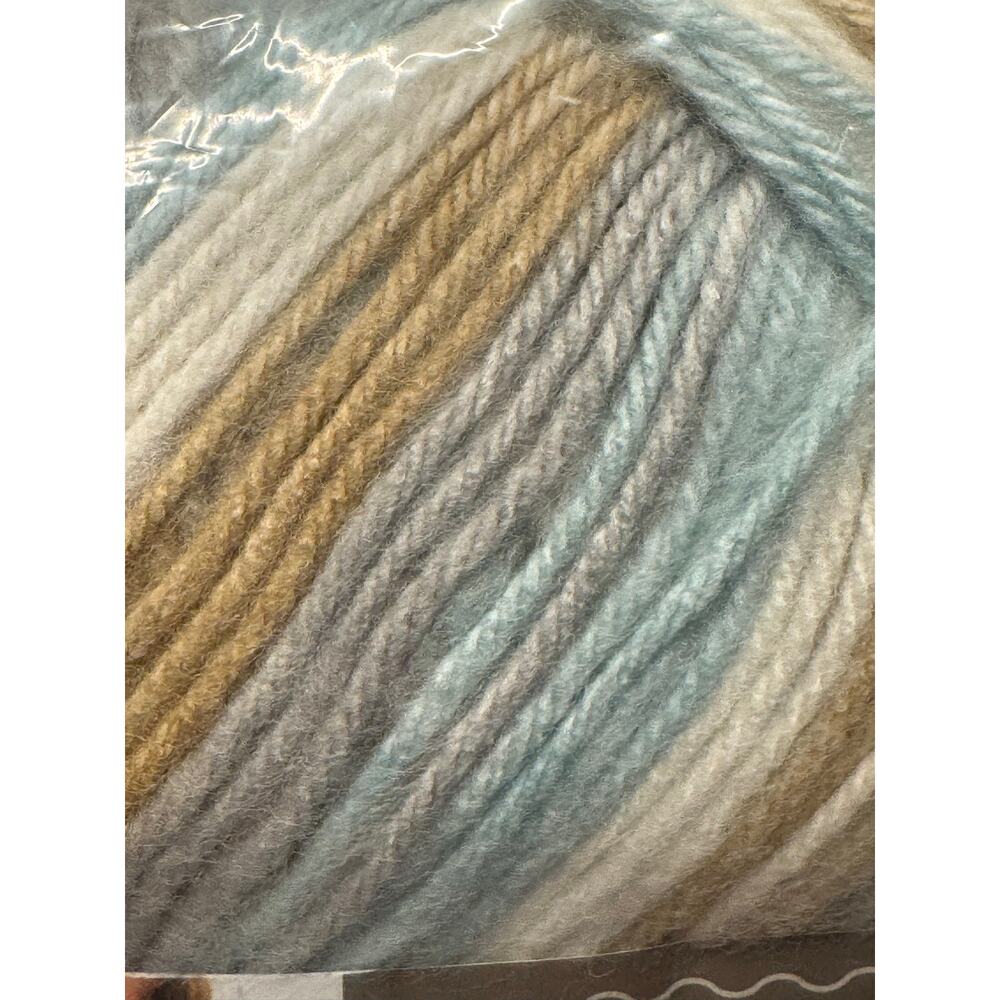 New in package set of 3 red heart dreamy stripes yarn 355 yds each - calm breeze - Picture 5 of 8